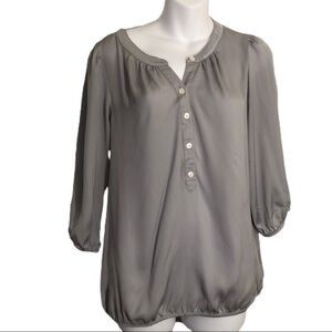 Loft Gray Peasant Top